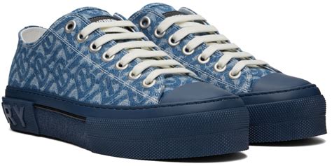 burberry women's leather monogram sneakers|burberry denim sneakers.